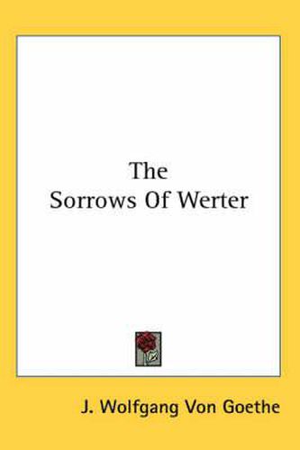 Cover image for The Sorrows of Werter