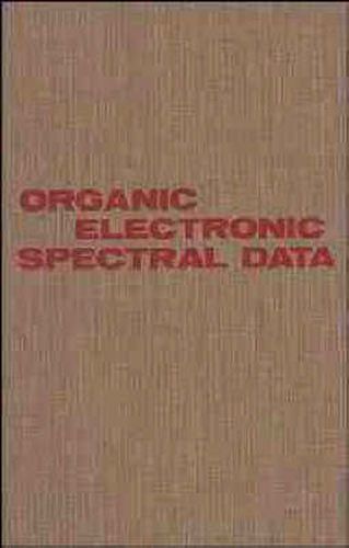 Cover image for Organic Electronic Spectral Data