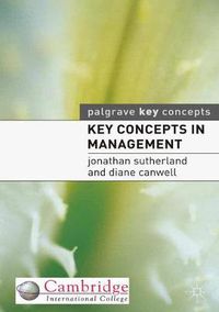 Cover image for Key Concepts in Management