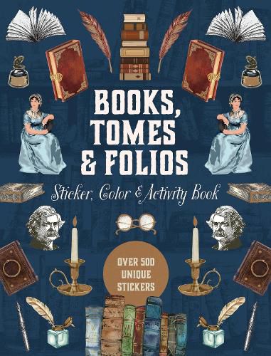 Cover image for Books, Tomes & Folios Sticker, Color & Activity Book