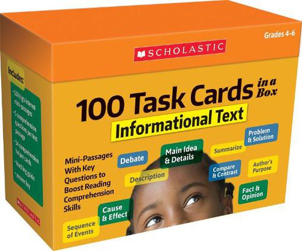 Cover image for 100 Task Cards in a Box: Informational Text