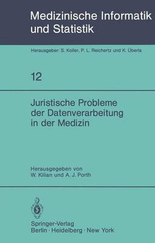 Cover image for Juristische Probleme der Datenverarbeitung in der Medizin