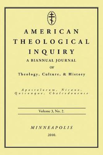 Cover image for American Theological Inquiry, Volume Three, Issue Two