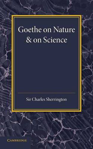 Cover image for Goethe on Nature and on Science