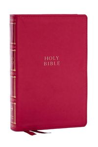 Cover image for NKJV, Compact Center-Column Reference Bible, Dark Rose Leathersoft, Red Letter, Comfort Print