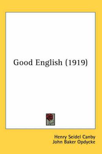 Good English (1919)