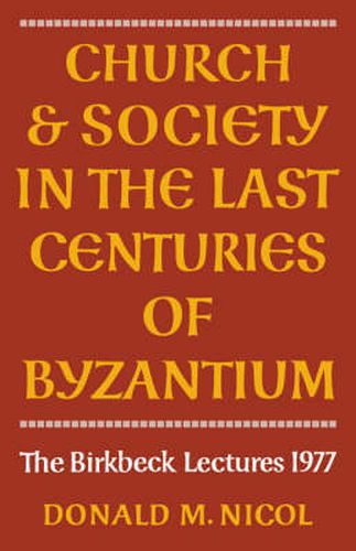 Cover image for Church and Society in Byzantium