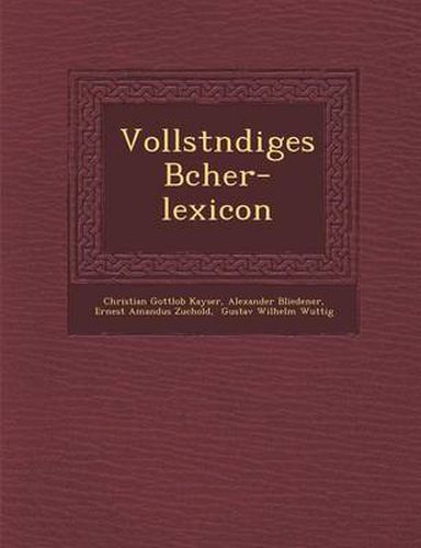 Cover image for Vollst Ndiges B Cher-Lexicon