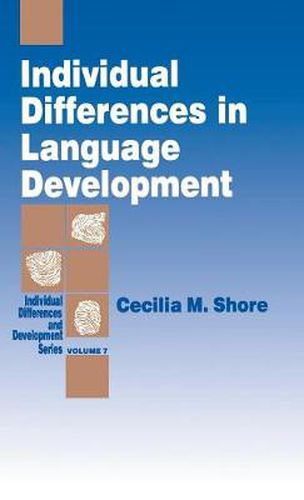 Cover image for Individual Differences in Language Development