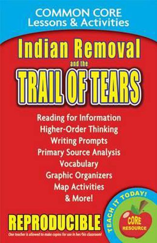 Cover image for Indian Removal and the Trail of Tears Common Core Lessons & Activities
