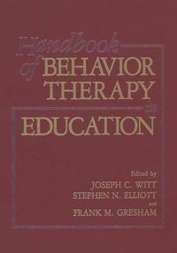 Cover image for Handbook of Behavior Therapy in Education