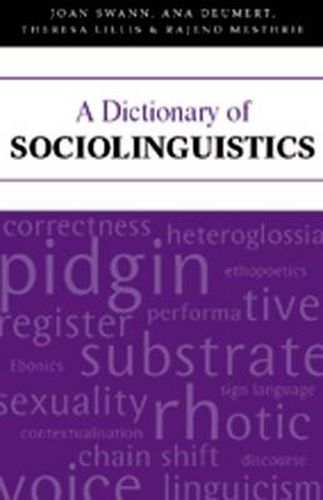 Cover image for A Dictionary of Sociolinguistics