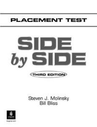 Cover image for VE SIDE BY SIDE 3E PLACEM TEST VOIR 471273          027002