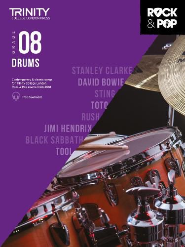 Cover image for Trinity Rock and Pop Drums Grade 8