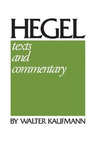 Cover image for Hegel: Texts and Commentary