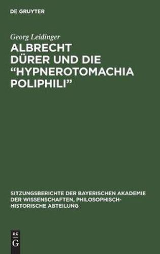 Albrecht Durer Und Die  Hypnerotomachia Poliphili