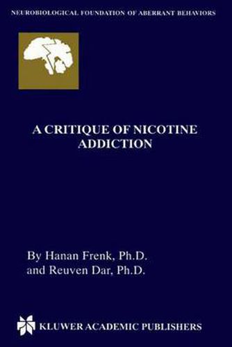 Cover image for A Critique of Nicotine Addiction