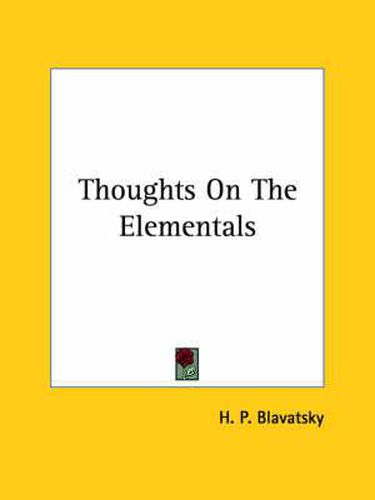 Cover image for Thoughts on the Elementals