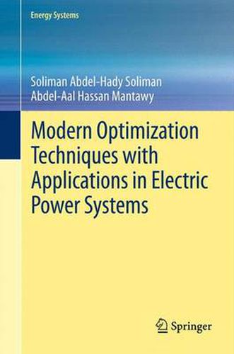 Cover image for Modern Optimization Techniques with Applications in Electric Power Systems