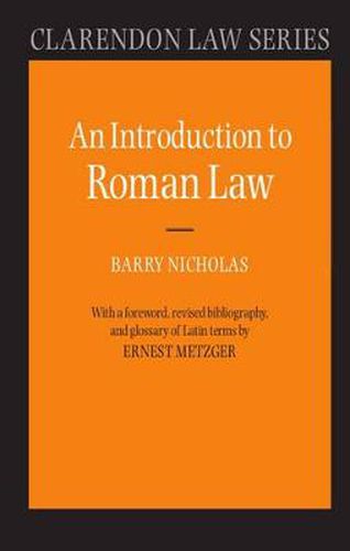 Cover image for An Introduction to Roman Law