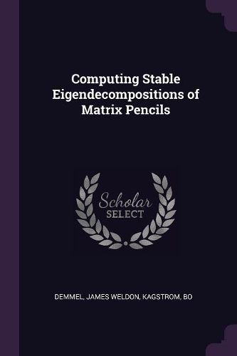 Cover image for Computing Stable Eigendecompositions of Matrix Pencils