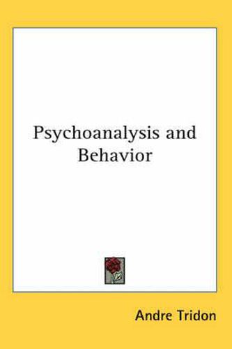Cover image for Psychoanalysis and Behavior