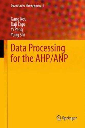 Cover image for Data Processing for the AHP/ANP