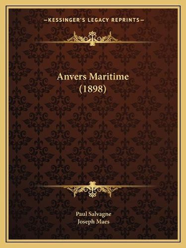 Cover image for Anvers Maritime (1898)