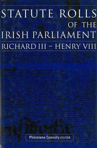 Cover image for Statute Rolls of the Irish Parliament