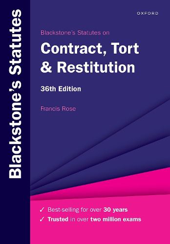 Cover image for Blackstone's Statutes on Contract, Tort & Restitution