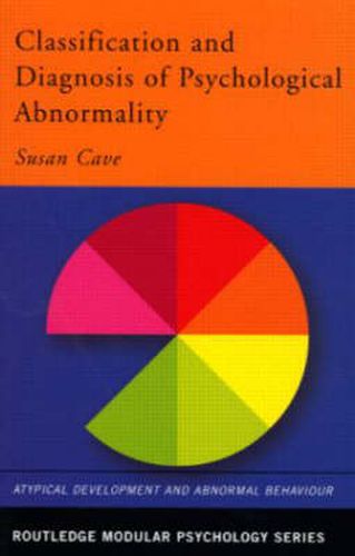 Cover image for Classification and Diagnosis of Psychological Abnormality