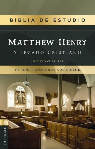 Cover image for RVR, Biblia de estudio Matthew Henry y legado cristiano, Tapa dura, Interior a dos colores, con Indice, Comfort Print