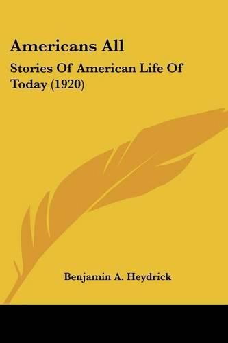 Cover image for Americans All: Stories of American Life of Today (1920)