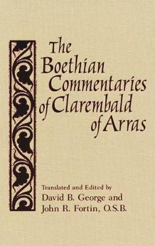 Cover image for Boethian Commentaries of Clarembald of Arras