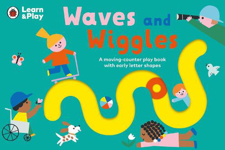 Cover image for Waves and Wiggles: A moving-counter play book with early letter shapes