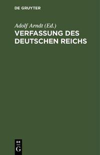 Cover image for Verfassung des Deutschen Reichs