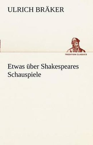 Cover image for Etwas Uber Shakespeares Schauspiele