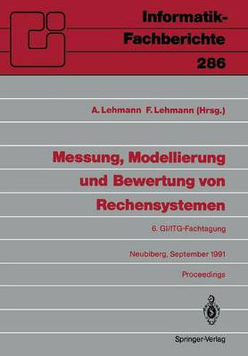 Messung, Modellierung Und Bewertung Von Rechensystemen