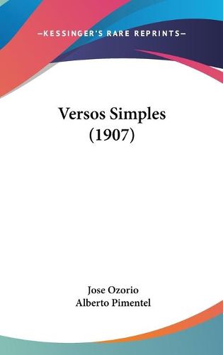 Cover image for Versos Simples (1907)