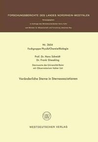 Cover image for Veranderliche Sterne in Sternassoziationen