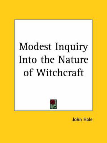 Cover image for Modest Inquiry into the Nature of Witchcraft (1771)