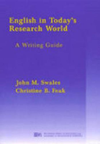 Cover image for English in Today's Research World: A Writing Guide