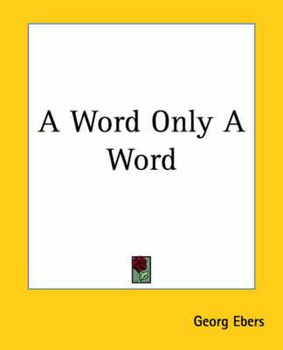 Cover image for A Word Only A Word