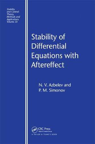 Cover image for Stability of Differential Equations with Aftereffect