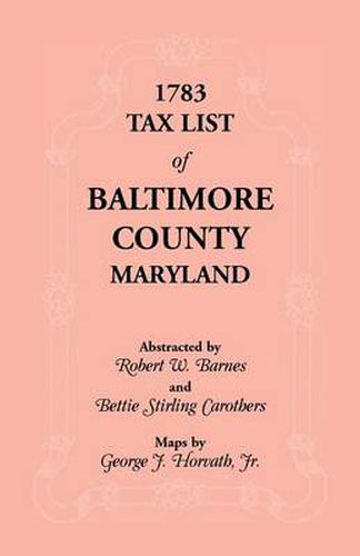 Cover image for 1783 Tax List of Baltimore County