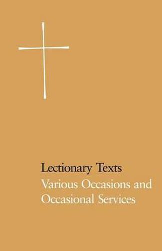 Cover image for Lectionary Texts Pew Edition: Various Occasions and Occasional Services