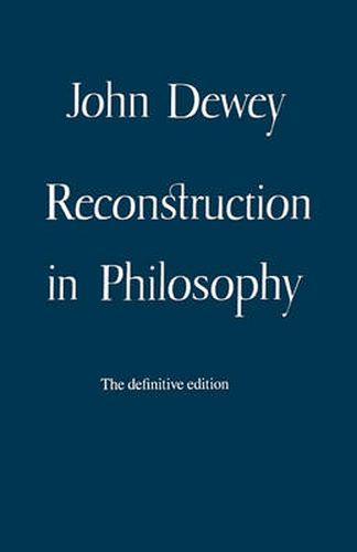 Cover image for Reconstruction in Philosophy