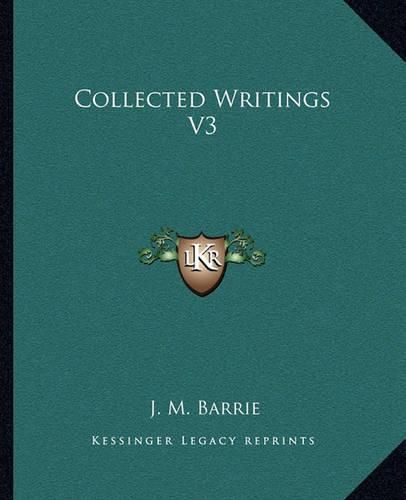 Cover image for Collected Writings V3