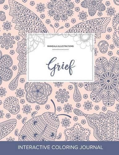 Cover image for Adult Coloring Journal: Grief (Mandala Illustrations, Ladybug)