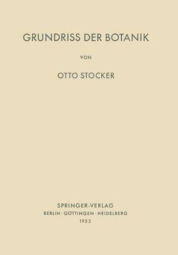 Cover image for Grundriss der Botanik